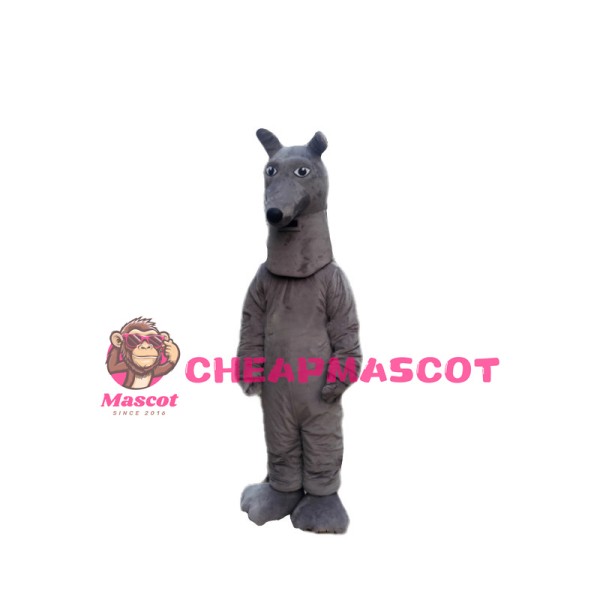Grey Greyhound Dog Thin Dog Mascot Costume 
