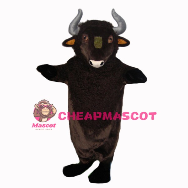 Black Bull Animal Mascot Costume 