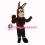 Brown Donkey Mascot Costume 