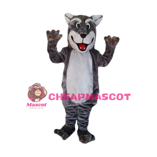 Grey Mountain Lion Animal Mascot Costume 