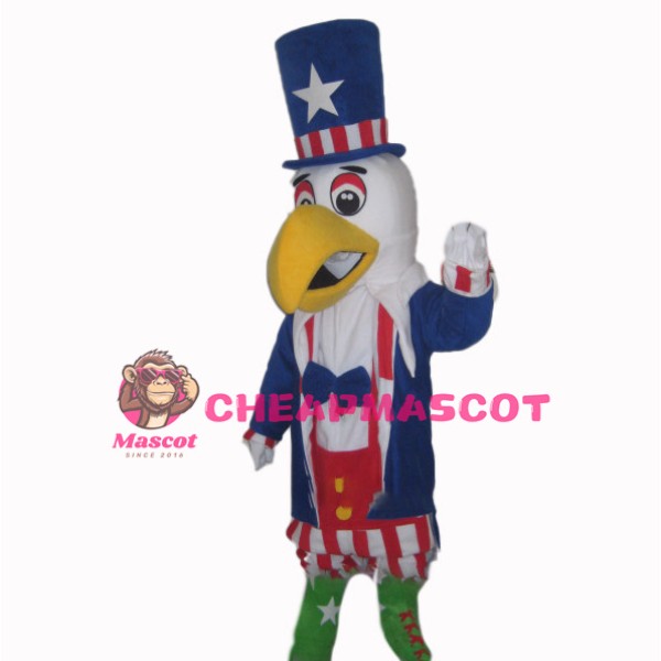 Deluxe Cartoon American Eagle Mascot Costume 