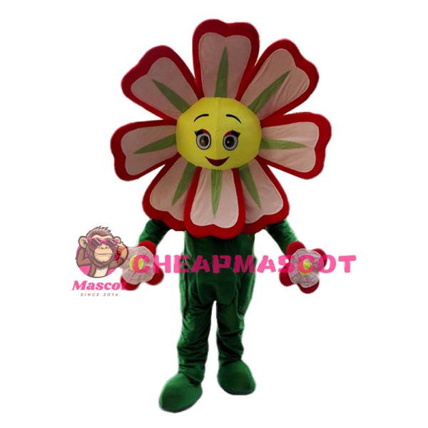Cartoon Little Red Flower Mascot Costume 