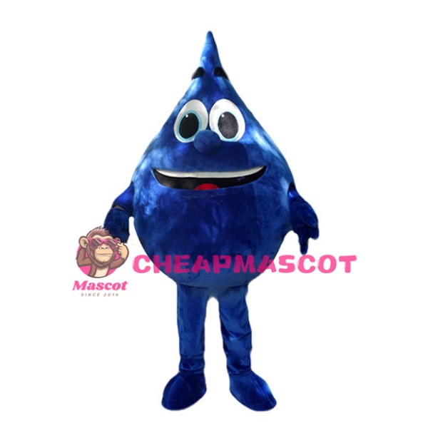 Huge Cartoon Blue Water Drop Mascot Costume 
