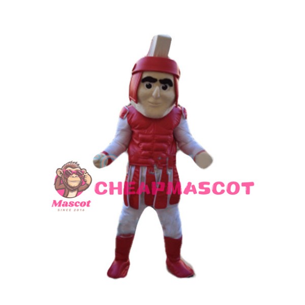 Red Spartan Warrior Mascot Costume 
