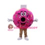 Deluxe Cartoon Pink Donut Mascot Costume