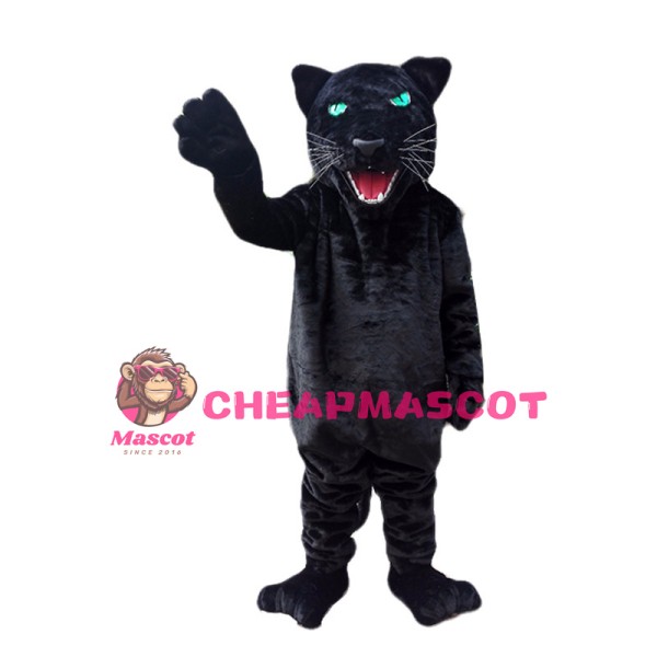 Fierce Black Cougar Mascot Costume 