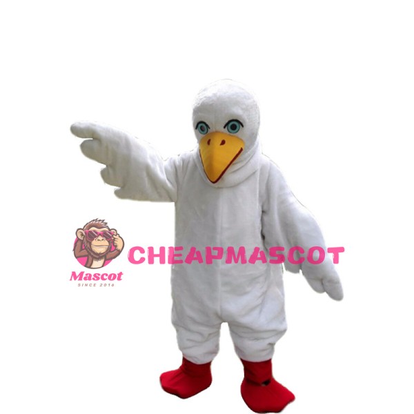 Pure White Pigeon Mascot Costume 