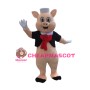 Cheerful Fifer Pig Mascot Costume 
