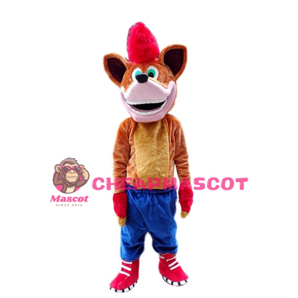 Red Hair Fox Mascot Costume 