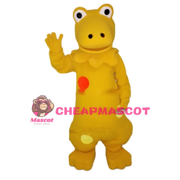 Golden Frog Mascot Costume 