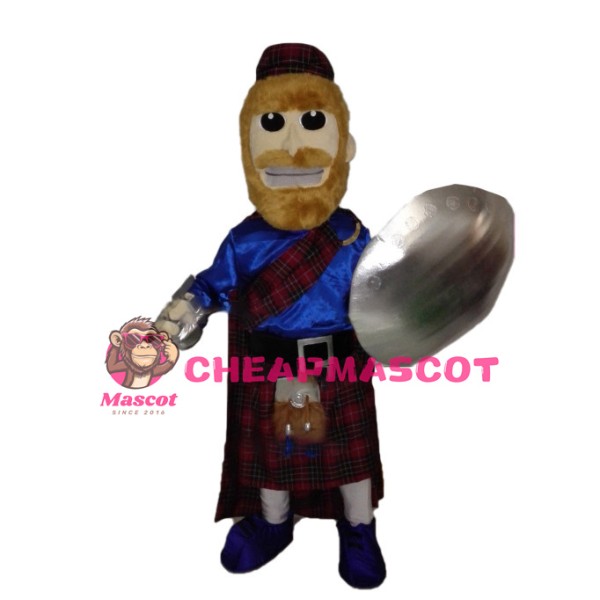 Scottish Warrior Mascot Costume 