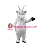 Happy Goat Long Fur Mascot Costume 