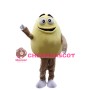 Happy Cartoon Yellow Bean Mascot Costume 