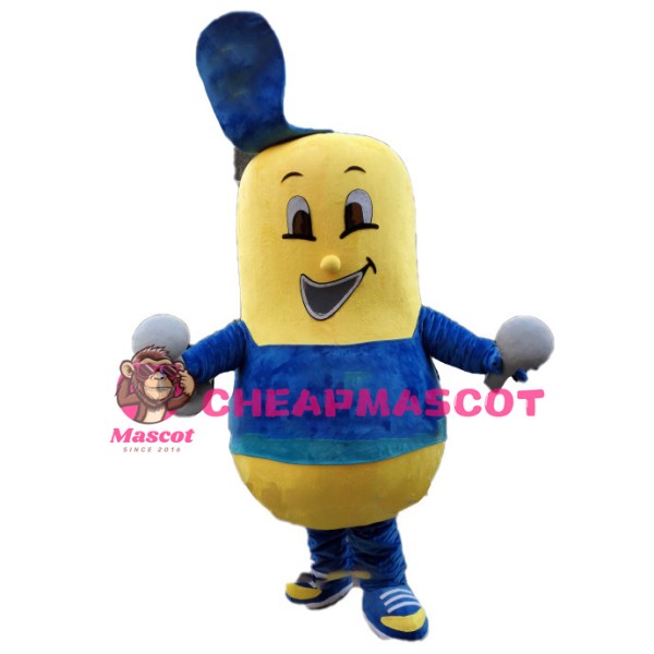 Adult Cartoon Barbell Mascot Costume 