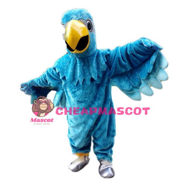 Peacock Blue Parrot Mascot Costume 