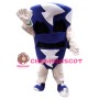 Scary Blue Tornado Cyclone Mascot Costume 