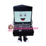 Cartoon Black Laptop Mascot Costume 
