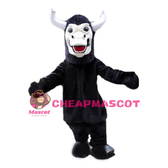 Black Buffalo Animal Mascot Costume 