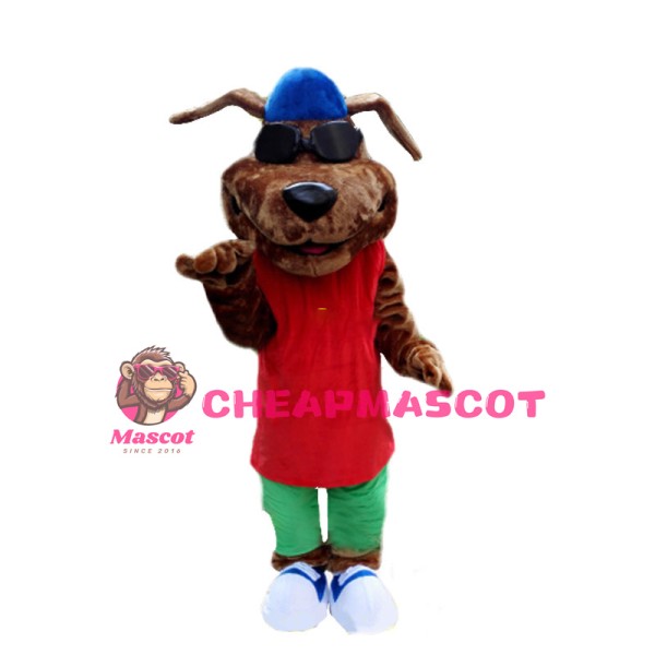 Cool Golden Dog Mascot Costume 