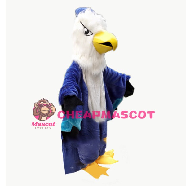 Long Fur Blue Jay Bird Mascot Costume 