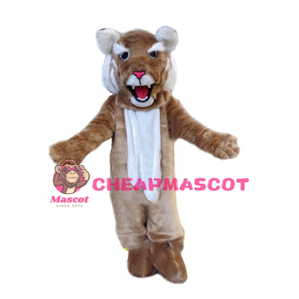 Howling Brown Tiger Mascot Costume 