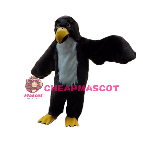 Black Hawk Long Wool Mascot Costume 