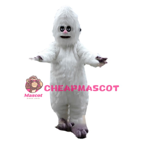 White Bigfoot Mascot Costume