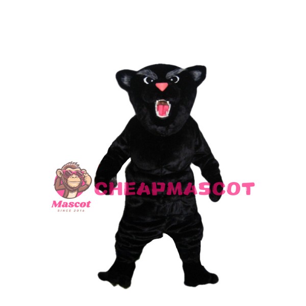 Howling Black Leopard Animal Mascot Costume 
