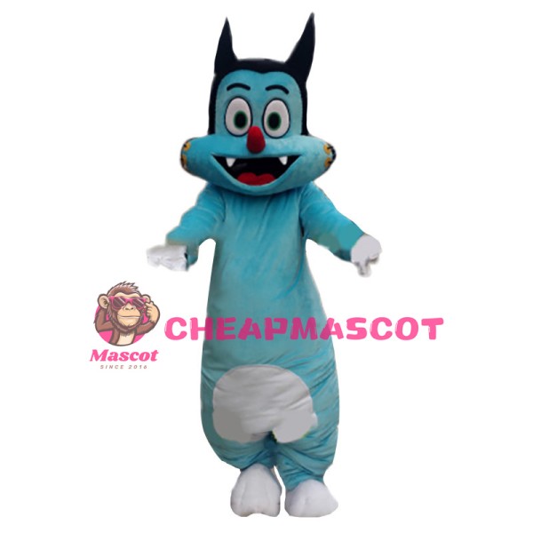 Lazy Cartoon Cat Oggy Mascot Costume 