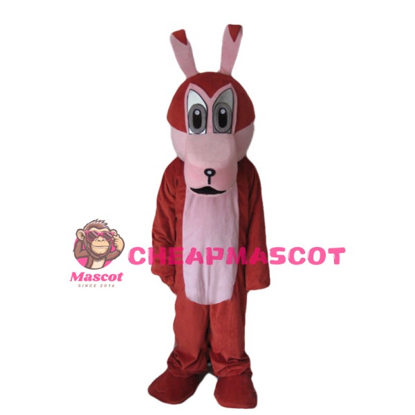 Cartoon Red Wolf Mascot Costume 