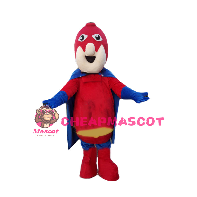 Red Mask Man Mascot Costume 