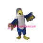Grey Head Blue Parrot Mascot Costume 