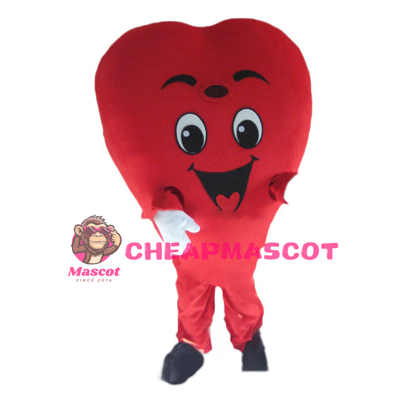 Deluxe Cartoon Red Heart Mascot Costume 