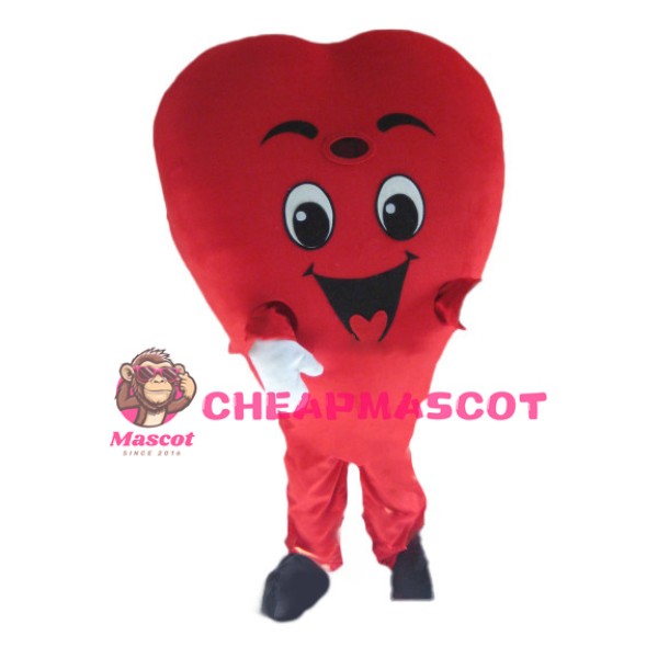 Deluxe Cartoon Red Heart Mascot Costume 