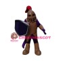 Copper & Purple Knight Mascot Costume 