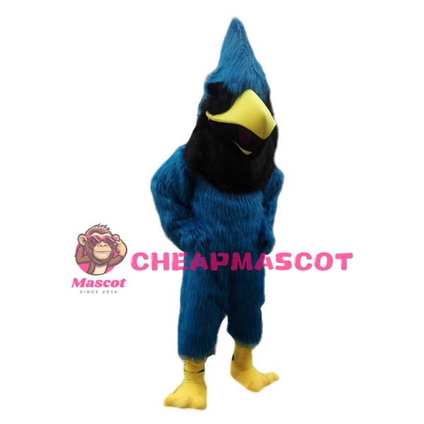 Blue Jay Long Fur Mascot Costume 