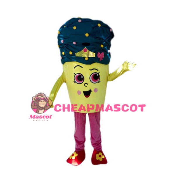 Cartoon Ice Cream Cone Mascot Costume 