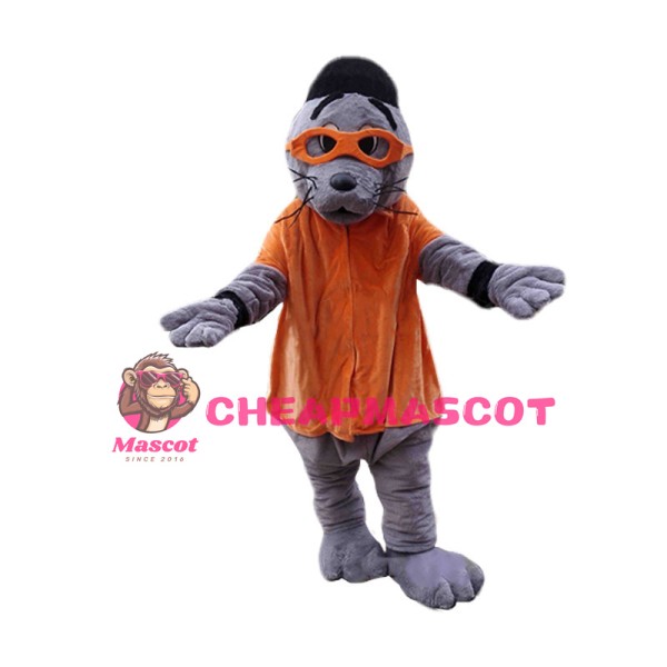 Hipster Sea Lion Mascot Costume 