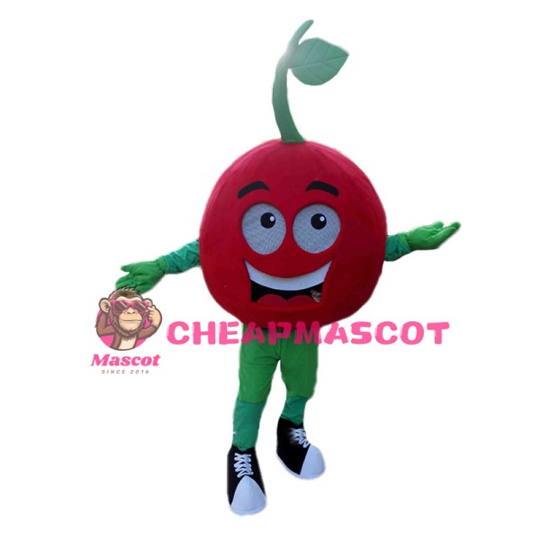 Male Cartoon Red Tomato Mascot Costume 