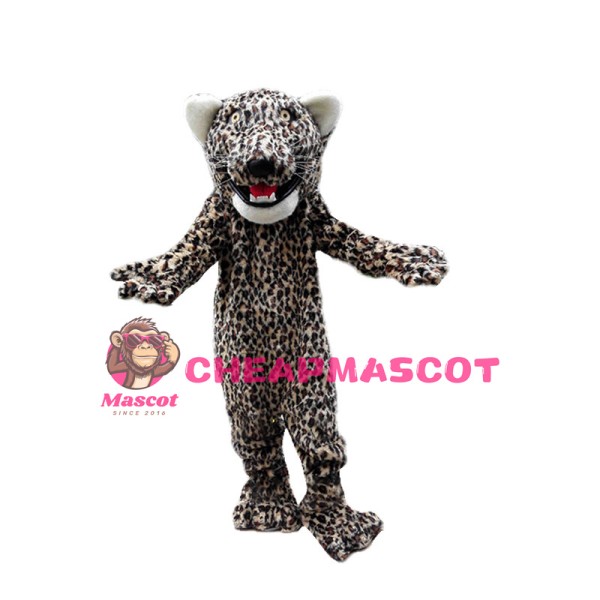 Surprised Leopard Mascot Costume