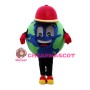 Optimistic Cartoon Earth With Red Hat Mascot Costume