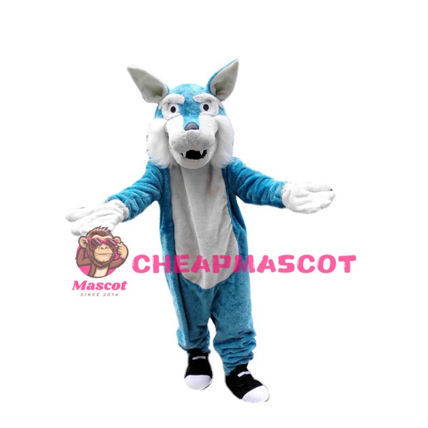 Blue Husky Dog Mascot Costume 