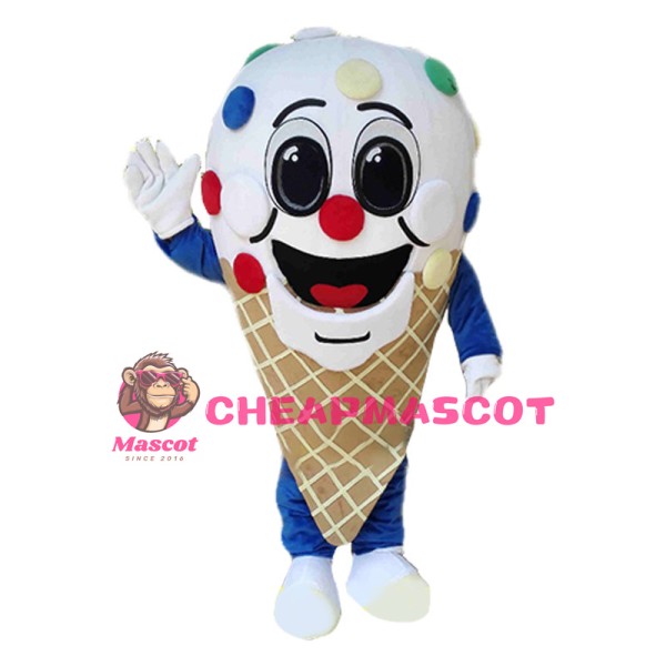 Deluxe Cartoon Ice Cream Cone Mascot Costume 