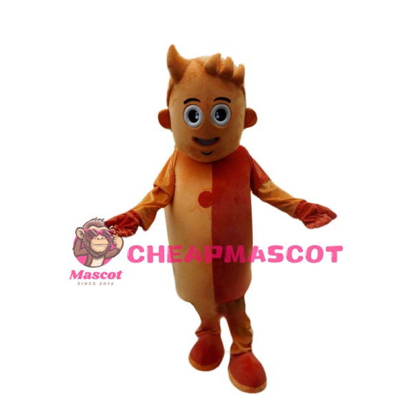 Fantasy Orange Boy Mascot Costume 