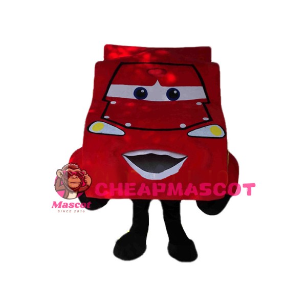 Adult Cartoon Red Car Lightning McQueen Mascot Costume 