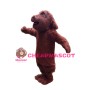 Naughty Brown Dog Long Fur Mascot Costume