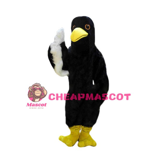 Black Hawk Bird Mascot Costume 