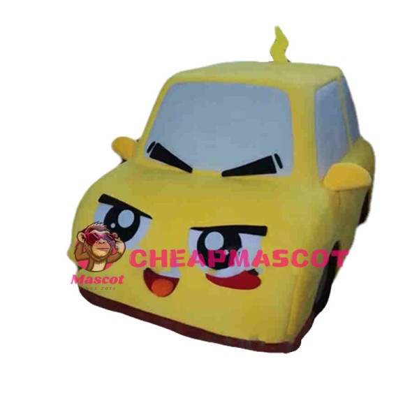 Lovely Cartoon Yellow Car  Mascot Costume 