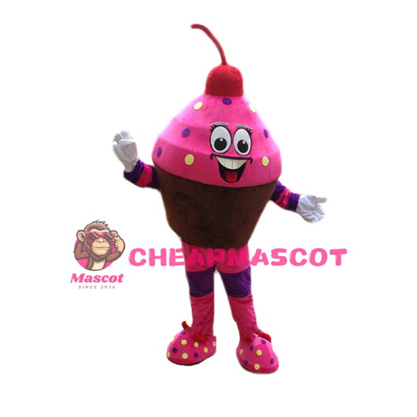 Huge Cartoon Cupcake Mascot Costume For Female