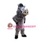 Gray Boar Mascot Costume 